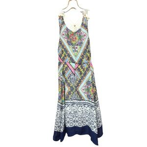 Tween Asymmetrical High-Low Blue and Pink Halter Sundress